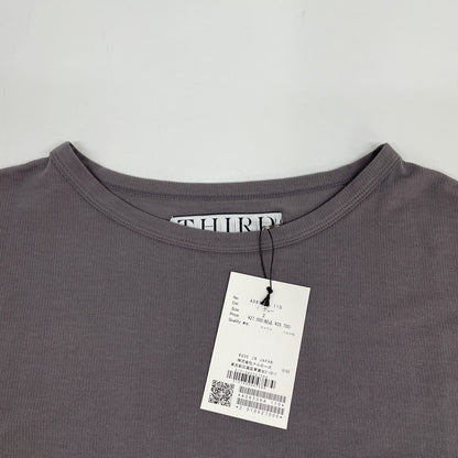 THIRD MAGAZINE サードマガジン A0833UA 110 ｸﾞﾚｰ ｺｯﾄﾝ ｸﾙｰﾈｯｸ ﾛﾝｸﾞｽﾘｰﾌﾞﾜﾝﾋﾟｰｽ ワンピース 2