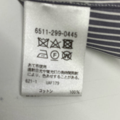 DRAWER ドゥロワー 6511-299-0445 ｸﾞﾚｰ ｽﾄﾗｲﾌﾟﾌﾘﾙｽﾀﾝﾄﾞｶﾗｰｼｬﾂ トップス 36