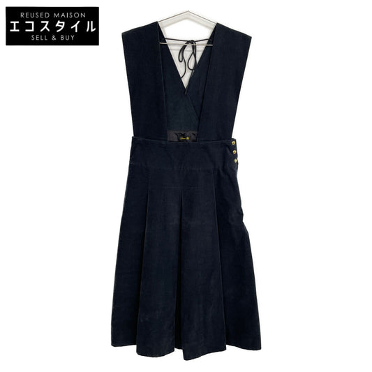 DRAWER ドゥロワー ﾀﾞｰｸﾈｲﾋﾞｰ ｺｰﾃﾞｭﾛｲｽﾄﾗｯﾌﾟﾜﾝﾋﾟｰｽ ワンピース 36