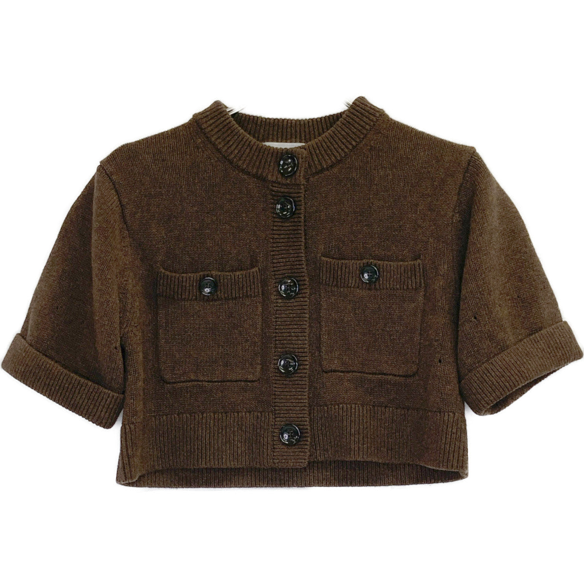 CLANE クラネ 17112-5012 24AW ﾌﾞﾗｳﾝ HALF SLEEVE KNIT TOPS & PANTS SET ﾆｯﾄｾｯﾄｱｯﾌﾟ スーツ　セットアップ 0