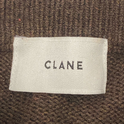 CLANE クラネ 17112-5012 24AW ﾌﾞﾗｳﾝ HALF SLEEVE KNIT TOPS & PANTS SET ﾆｯﾄｾｯﾄｱｯﾌﾟ スーツ　セットアップ 0