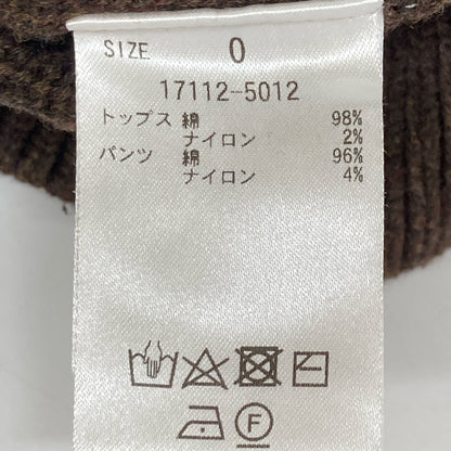 CLANE クラネ 17112-5012 24AW ﾌﾞﾗｳﾝ HALF SLEEVE KNIT TOPS & PANTS SET ﾆｯﾄｾｯﾄｱｯﾌﾟ スーツ　セットアップ 0