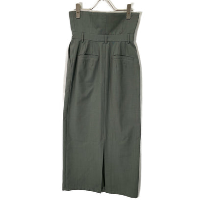 CLANE クラネ 15109-6162 23AW ﾐﾝﾄ 2WAY FOLD MARVELT SKIRT ﾛﾝｸﾞｽｶｰﾄ スカート 1