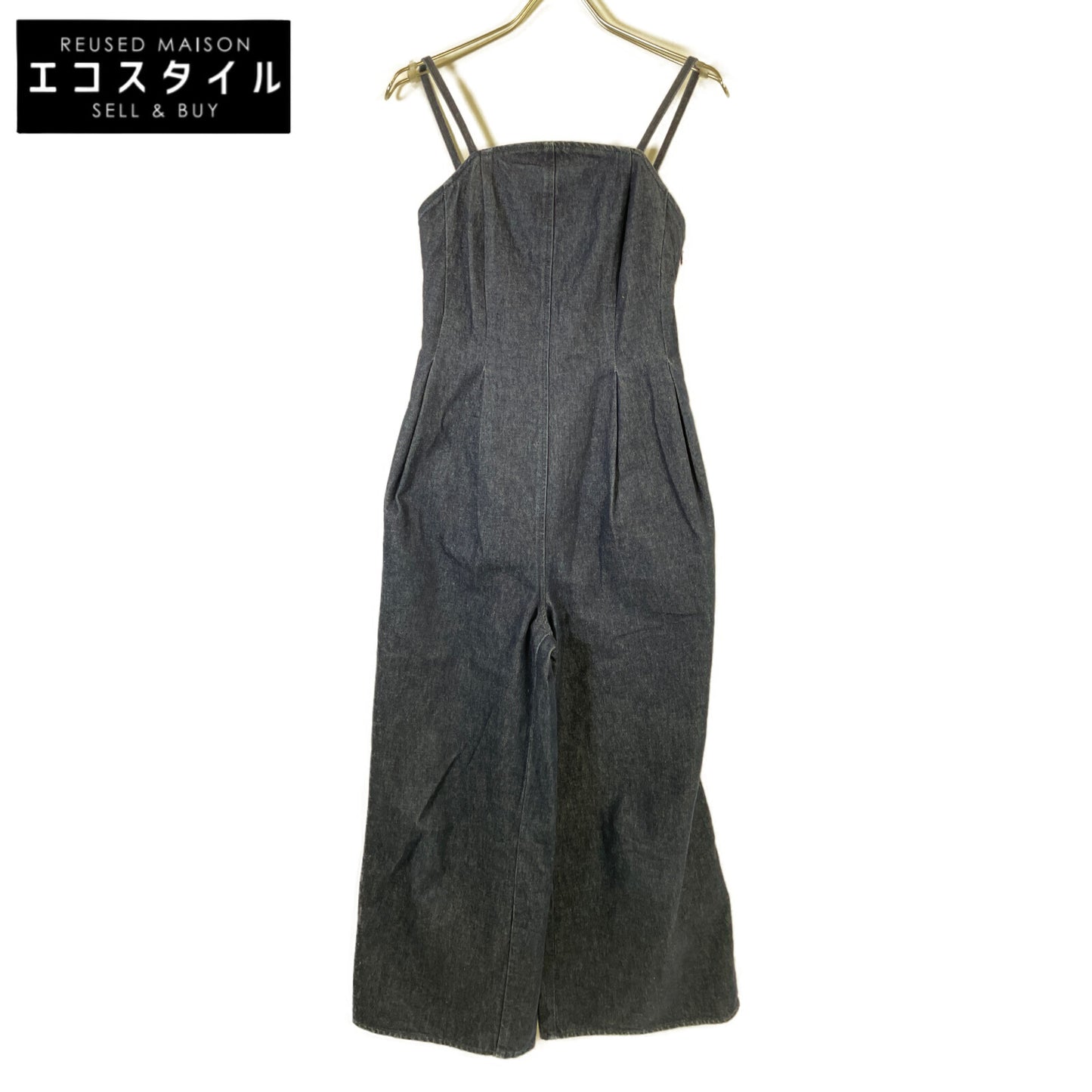 CLANE クラネ 12111-7342 ｲﾝﾃﾞｨｺﾞ ROUND CUT LOOSE ALL IN ONE ﾃﾞﾆﾑｻﾛﾍﾟｯﾄ ボトムス 0