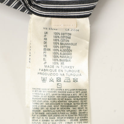 DIESEL BlackGold ディーゼルブラックゴールド ﾌﾞﾗｯｸ ﾄﾞｯﾄ×ｽﾄﾗｲﾌﾟ ﾛﾝｸﾞｽﾘｰﾌﾞｼｬﾂ トップス 44