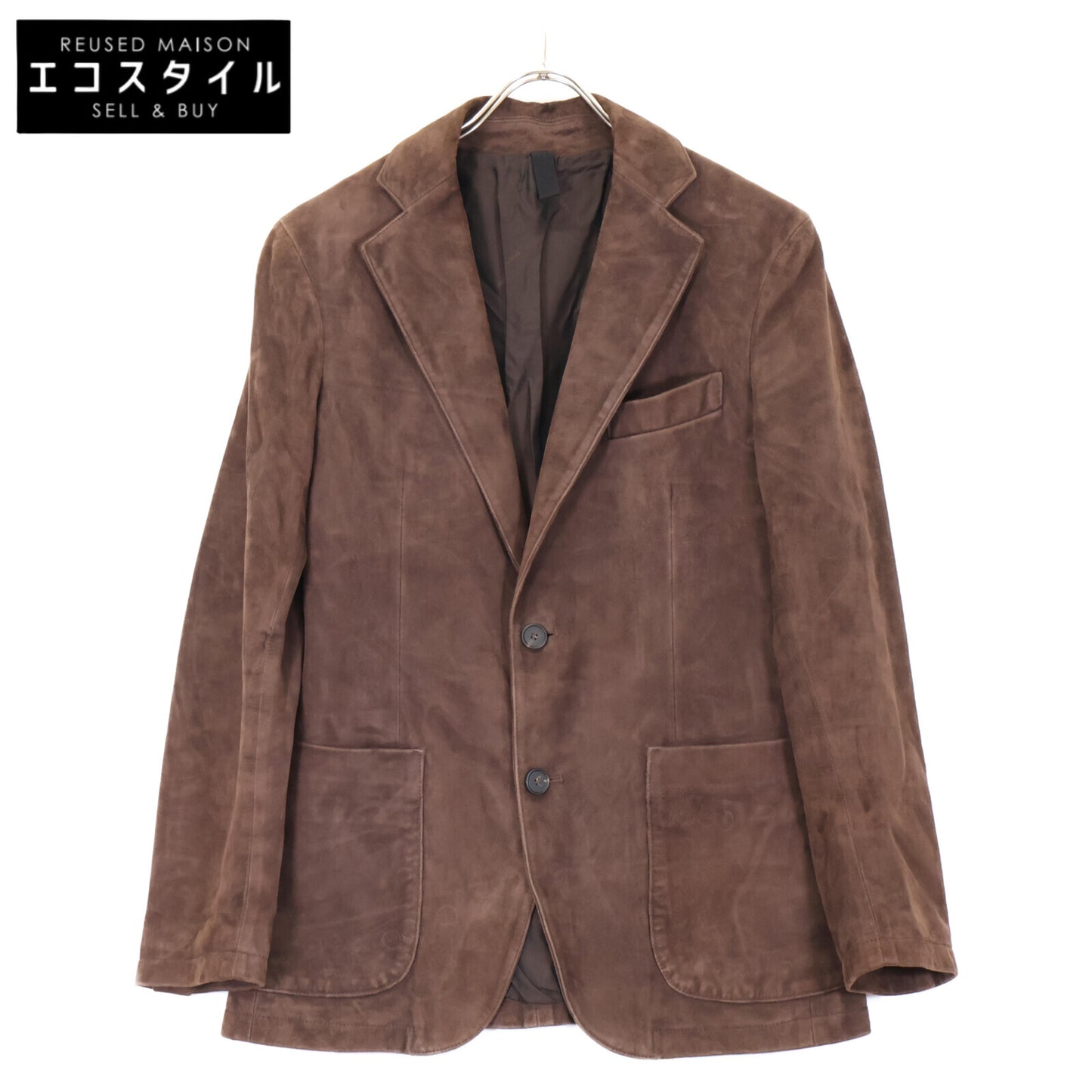 TAGLIATORE タリアトーレ ASI21-01 CARSON ﾌﾞﾗｳﾝ ﾗﾑﾚｻﾞｰｽｴｰﾄﾞ ｻｲﾄﾞﾍﾞﾝﾂ 2Bｼﾞｬｹｯﾄ ジャケット 44