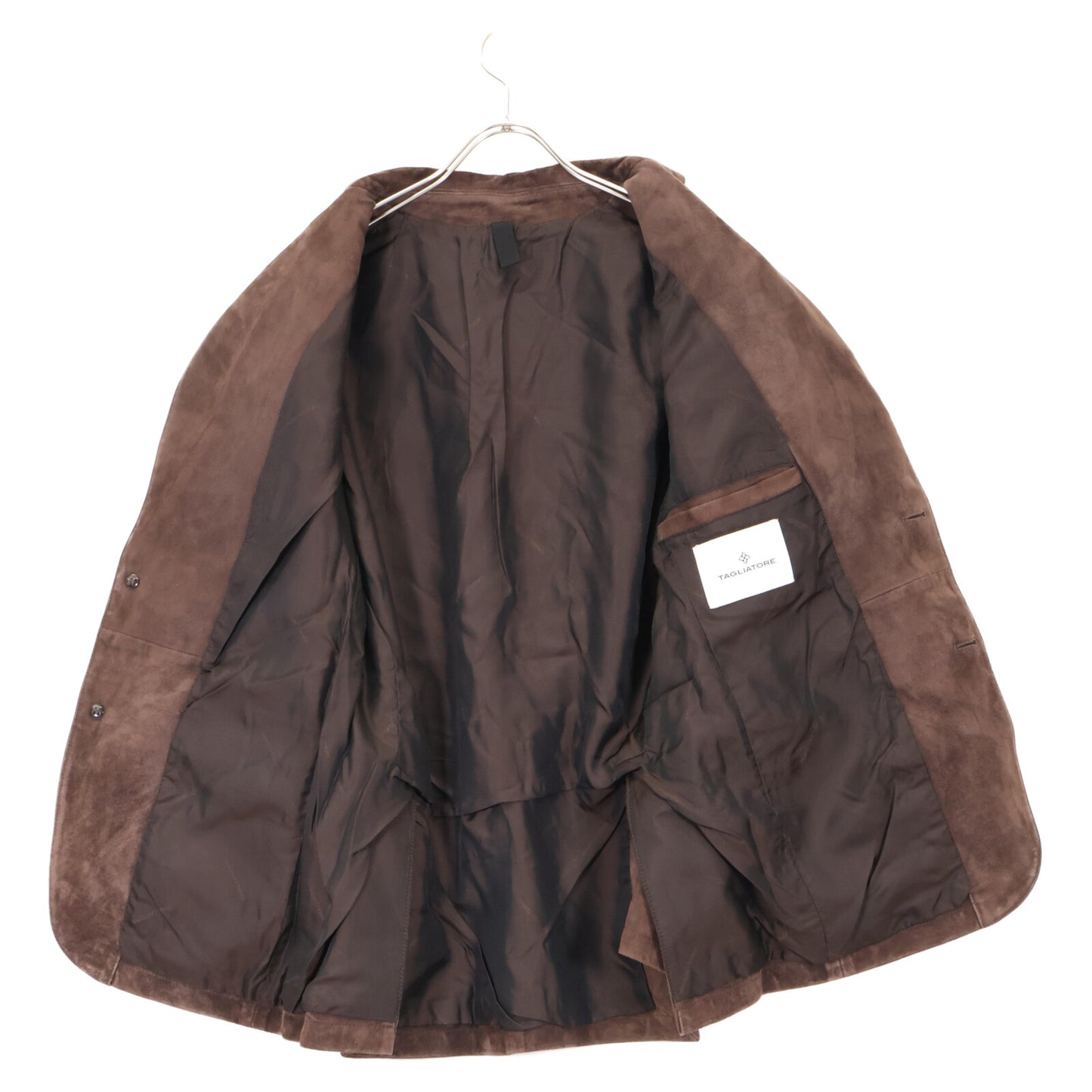 TAGLIATORE タリアトーレ ASI21-01 CARSON ﾌﾞﾗｳﾝ ﾗﾑﾚｻﾞｰｽｴｰﾄﾞ ｻｲﾄﾞﾍﾞﾝﾂ 2Bｼﾞｬｹｯﾄ ジャケット 44