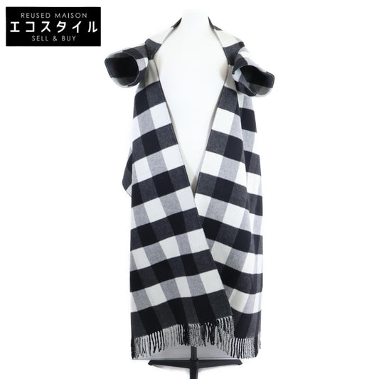Christian Dior クリスチャンディオール 【美品/国内正規】950V36A1190 チェック ウールｘラビット ポンチョ/ ジャケット S