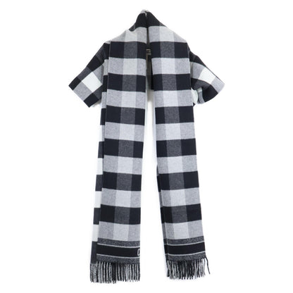 Christian Dior クリスチャンディオール 【美品/国内正規】950V36A1190 チェック ウールｘラビット ポンチョ/ ジャケット S