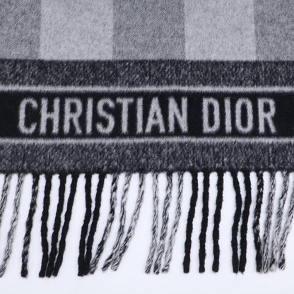 Christian Dior クリスチャンディオール 【美品/国内正規】950V36A1190 チェック ウールｘラビット ポンチョ/ ジャケット S