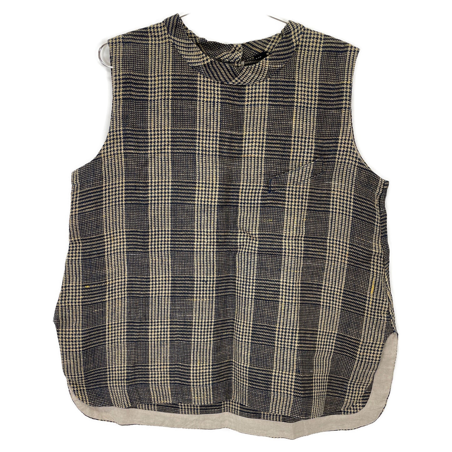 45R フォーティファイブ アール 70330221 ｸﾞﾚﾝﾁｪｯｸ ﾘﾈﾝﾂｲｰﾄﾞのﾉｰｽﾘｰﾌﾞﾄｯﾌﾟ トップス 3