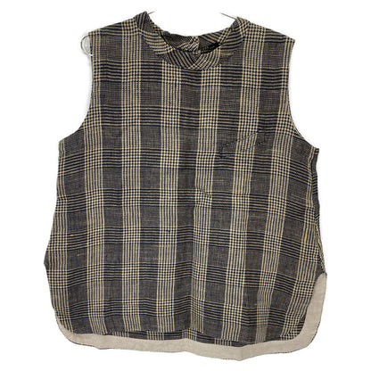 45R フォーティファイブ アール 70330221 ｸﾞﾚﾝﾁｪｯｸ ﾘﾈﾝﾂｲｰﾄﾞのﾉｰｽﾘｰﾌﾞﾄｯﾌﾟ トップス 3