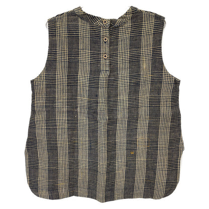 45R フォーティファイブ アール 70330221 ｸﾞﾚﾝﾁｪｯｸ ﾘﾈﾝﾂｲｰﾄﾞのﾉｰｽﾘｰﾌﾞﾄｯﾌﾟ トップス 3