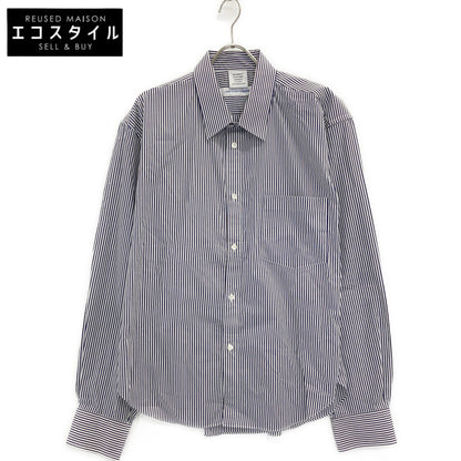 VETEMENTS ヴェトモン ×COMME des GARCONS shirt WSS17CDG1 ブルー×ホワイト コットン オーバーサイズストライプシャツ トップス XS