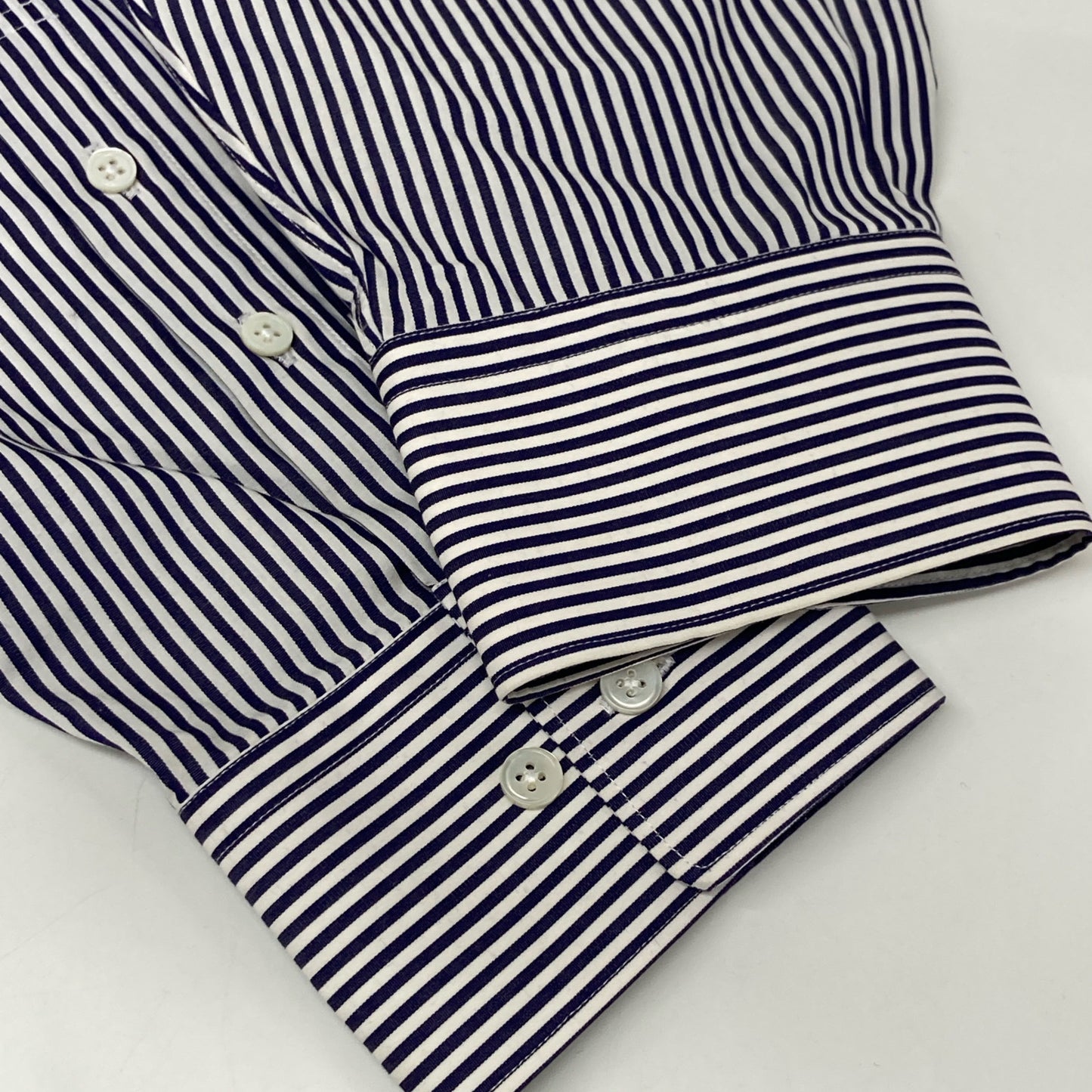 VETEMENTS ヴェトモン ×COMME des GARCONS shirt WSS17CDG1 ブルー×ホワイト コットン オーバーサイズストライプシャツ トップス XS