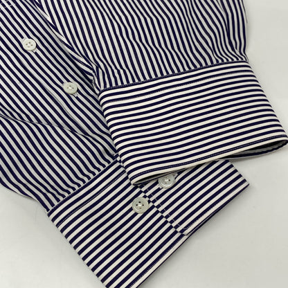 VETEMENTS ヴェトモン ×COMME des GARCONS shirt WSS17CDG1 ブルー×ホワイト コットン オーバーサイズストライプシャツ トップス XS