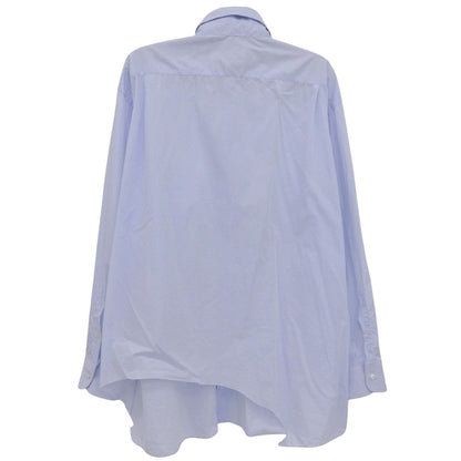 VETEMENTS ヴェトモン コットン デストロイ加工 オーバーサイズシャツ トップス メンズ ライトブルー XS 17SS トップス XS