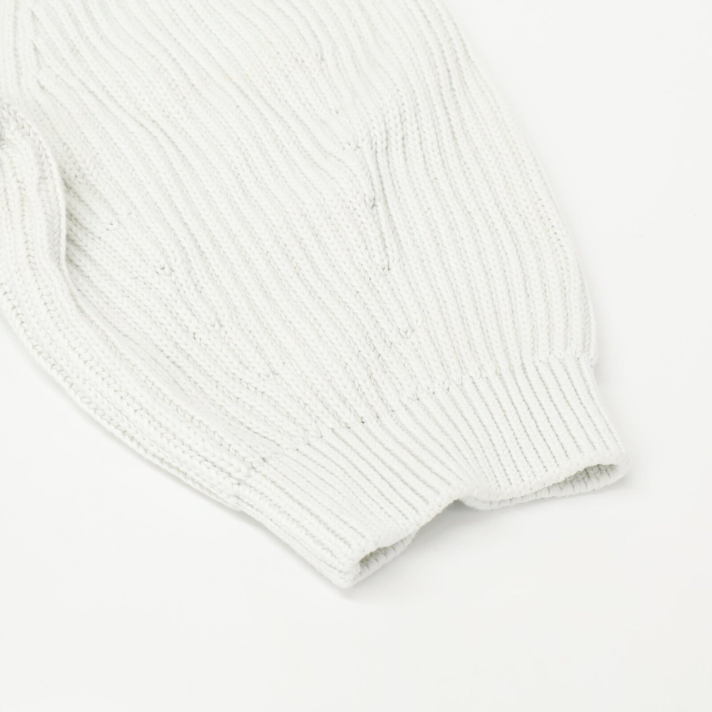 DRAWER ドゥロワー 6518-106-0498 ホワイト コットン サイドスリット 9G畔編みショートスリーブニットプルオーバー トップス 1