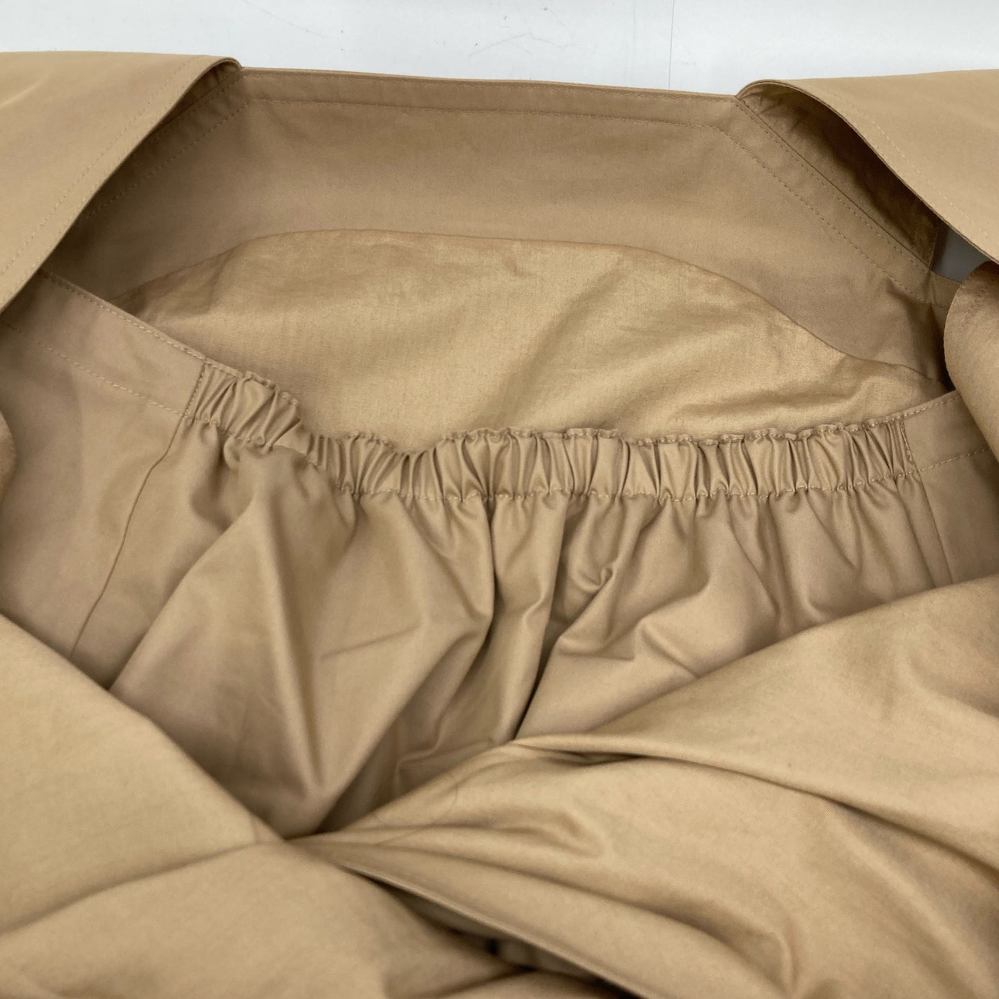 DRAWER ドゥロワー 23SS 6526-234-1316 ﾍﾞｰｼﾞｭ ｺｯﾄﾝｷﾞｬﾊﾞ ｻﾛﾍﾟｯﾄﾜﾝﾋﾟｰｽ ワンピース 38