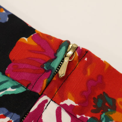 BLAMINK ブラミンク 【美品】7924-299-0037 フラワー リネン混 ミモレ丈 セミタイト スカート 36