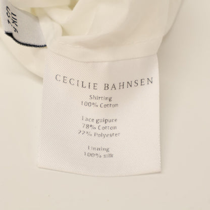 Cecilie Bahnsen セシリー バンセン 【美品】フラワーレース切替 シャツ ワンピース UK6