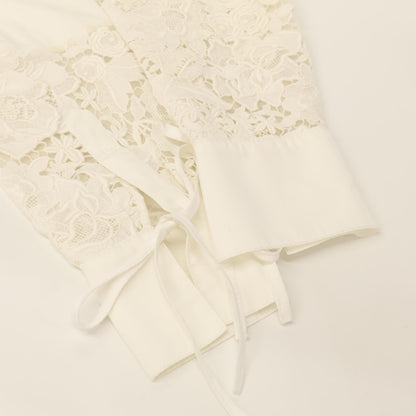 Cecilie Bahnsen セシリー バンセン 【美品】フラワーレース切替 シャツ ワンピース UK6