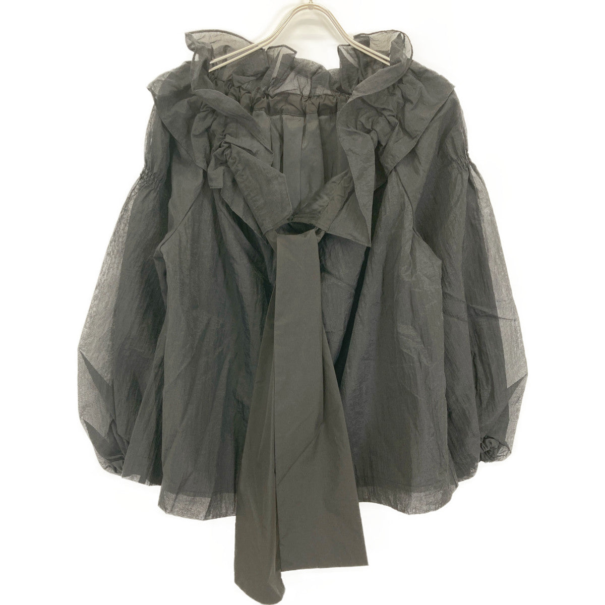 CELFORD セルフォード CWFB241069 ﾌﾞﾗｯｸ ﾅｲﾛﾝ ｽﾓｯｸﾒｯｼｭﾎﾞｳﾀｲﾌﾞﾗｳｽ トップス ONE