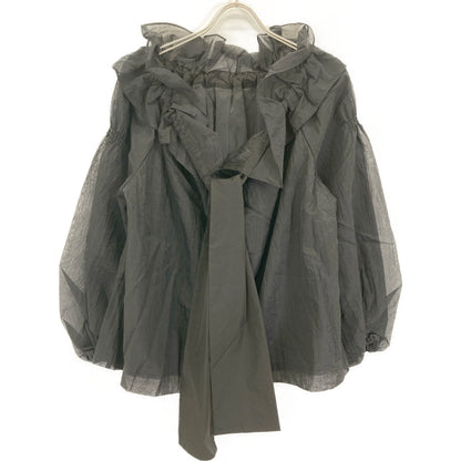 CELFORD セルフォード CWFB241069 ﾌﾞﾗｯｸ ﾅｲﾛﾝ ｽﾓｯｸﾒｯｼｭﾎﾞｳﾀｲﾌﾞﾗｳｽ トップス ONE