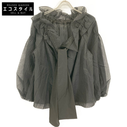 CELFORD セルフォード CWFB241069 ﾌﾞﾗｯｸ ﾅｲﾛﾝ ｽﾓｯｸﾒｯｼｭﾎﾞｳﾀｲﾌﾞﾗｳｽ トップス ONE