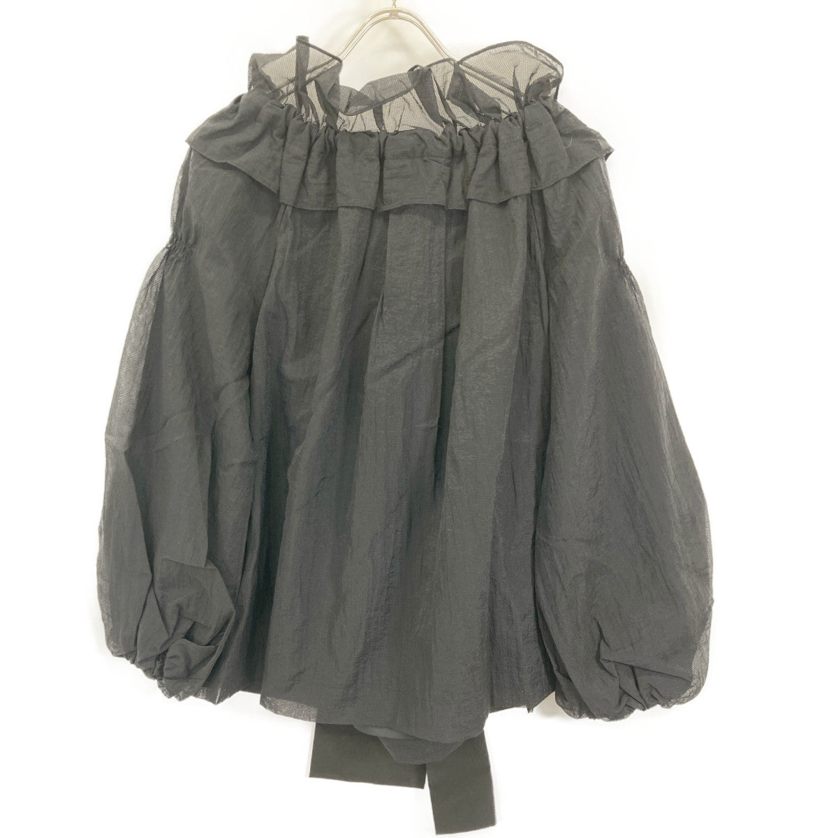 CELFORD セルフォード CWFB241069 ﾌﾞﾗｯｸ ﾅｲﾛﾝ ｽﾓｯｸﾒｯｼｭﾎﾞｳﾀｲﾌﾞﾗｳｽ トップス ONE