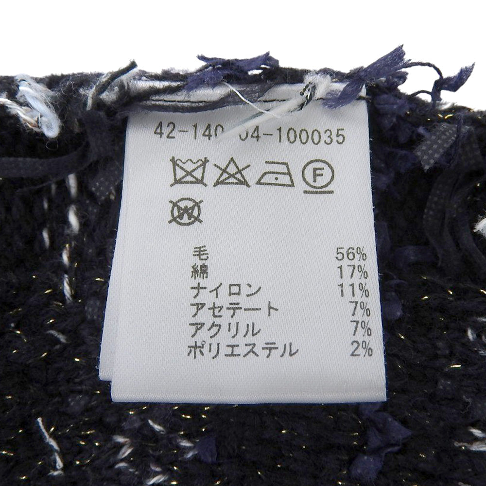 boussole ブソル 美品 ツイード ジャケット レディース ネイビー F ジャケット F