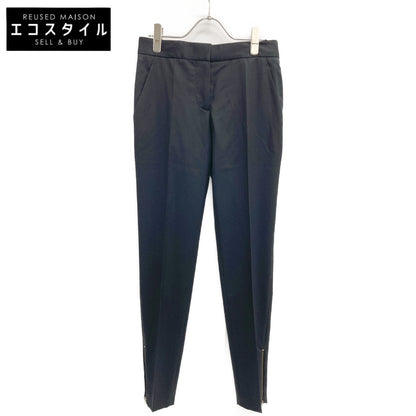 STELLA McCARTNEY ステラマッカートニー 531844 ブラック ウール サイドジップ センタープレステーパードスラックス ボトムス 34