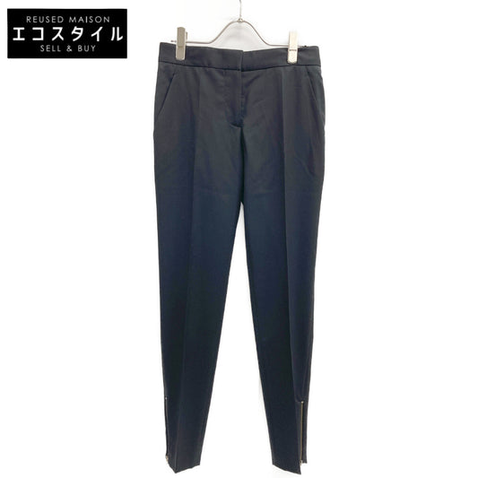 STELLA McCARTNEY ステラマッカートニー 531844 ブラック ウール サイドジップ センタープレステーパードスラックス ボトムス 34