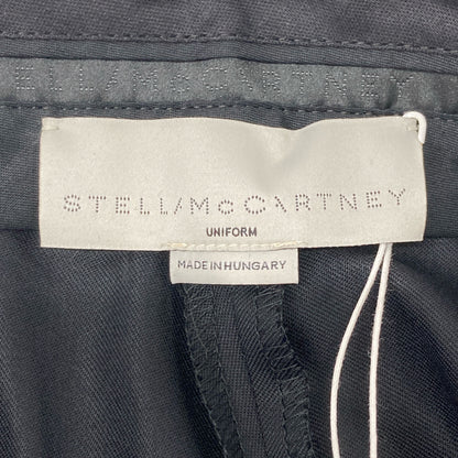 STELLA McCARTNEY ステラマッカートニー 531844 ブラック ウール サイドジップ センタープレステーパードスラックス ボトムス 34