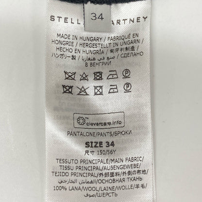 STELLA McCARTNEY ステラマッカートニー 531844 ブラック ウール サイドジップ センタープレステーパードスラックス ボトムス 34