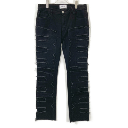 TAKEOFF テイクオフ 【新品同様】クラッシュボーダー ジップフライ デニムパンツ/ ボトムス L