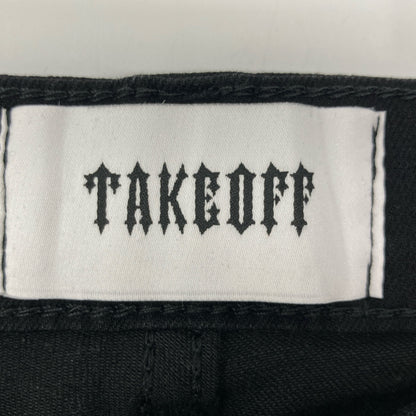 TAKEOFF テイクオフ 【新品同様】クラッシュボーダー ジップフライ デニムパンツ/ ボトムス L