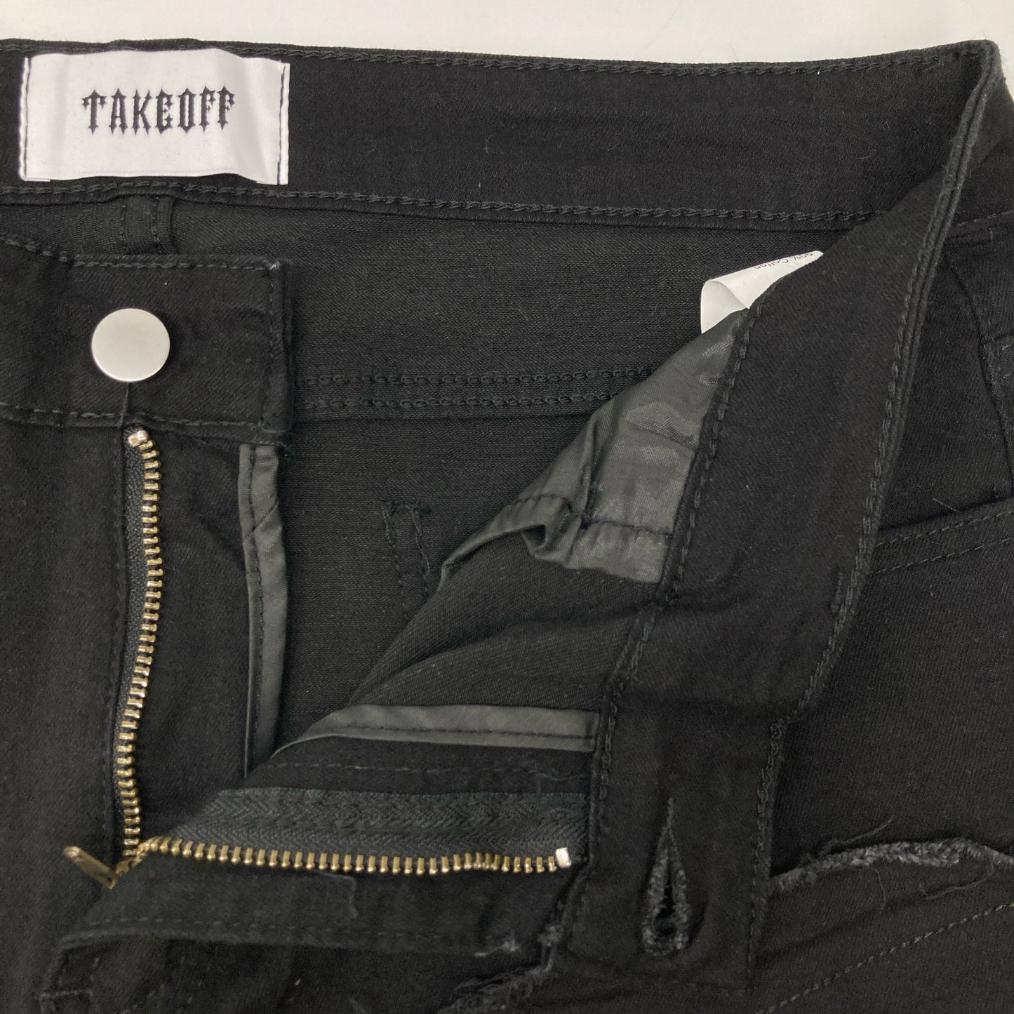 TAKEOFF テイクオフ 【新品同様】クラッシュボーダー ジップフライ デニムパンツ/ ボトムス L