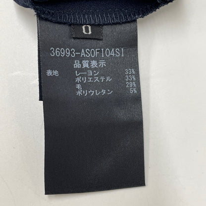 ADEAM アディアム 36993 ネイビー レーヨン混 ショルダーリボン ダブルポケット ドレスワンピース ワンピース 0