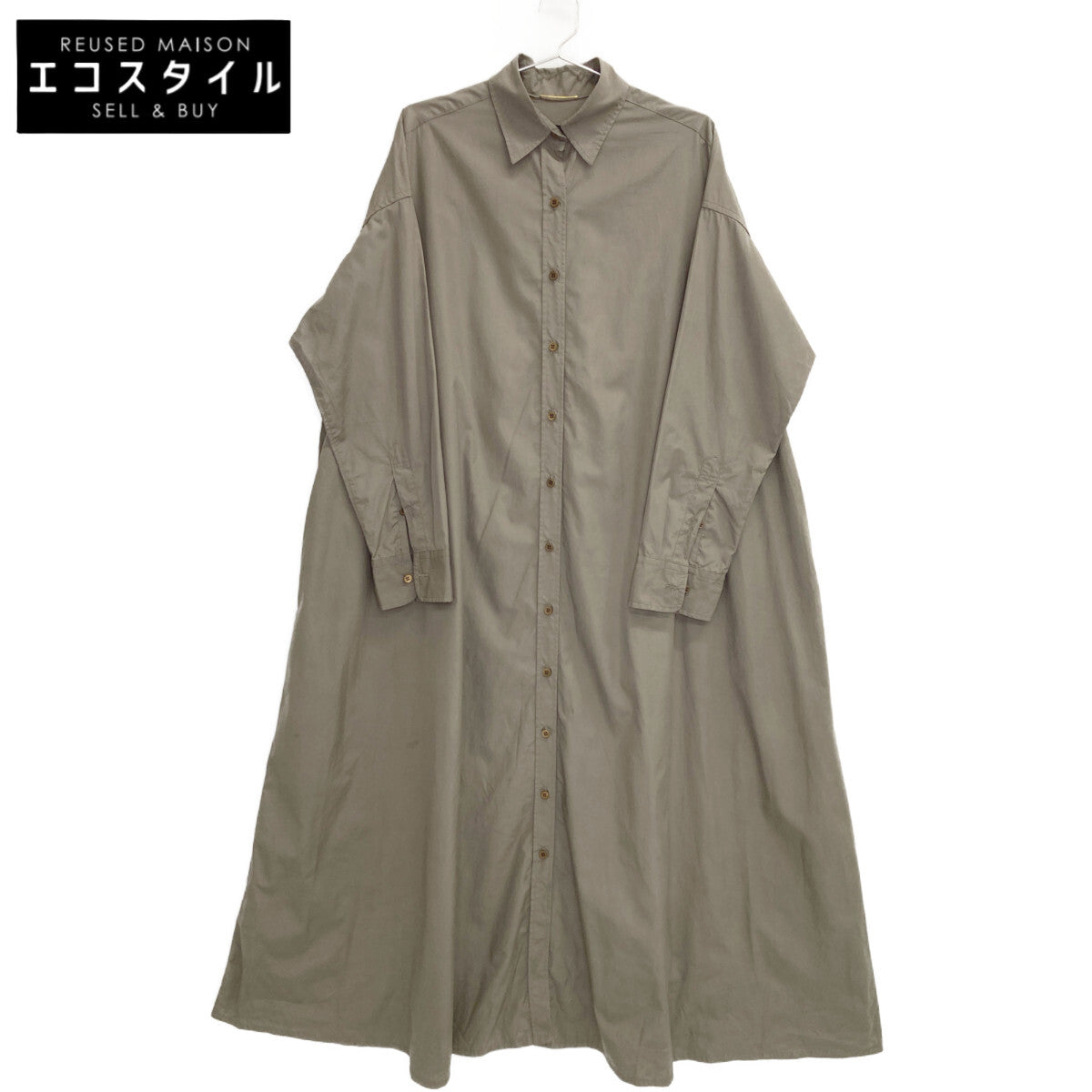 Deuxieme Classe ドゥーズィエムクラス 24年製 24-040-500-7010 コットン ロングスリーブシャツ ワンピース 38