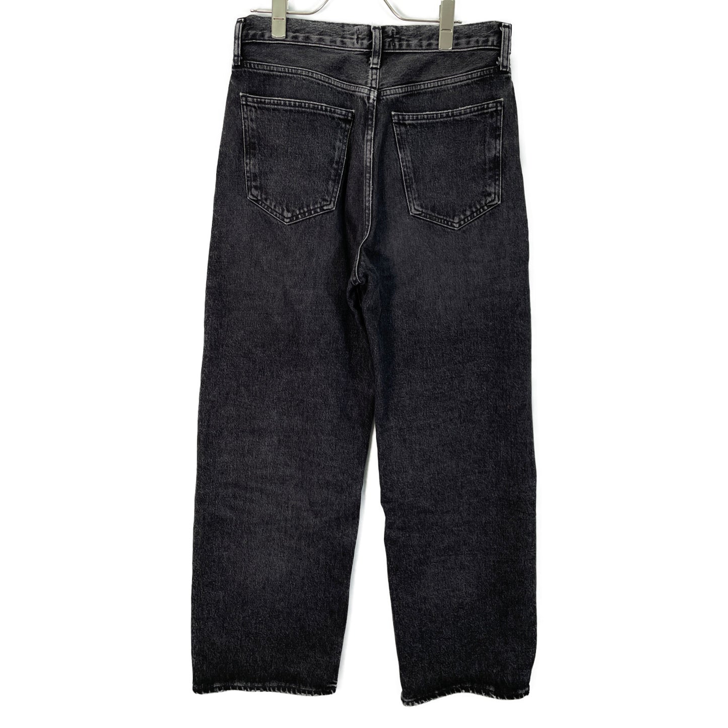 AGOLDE エーゴールドイー A9087-1346 ブラック コットン LOW SLUNG BAGGY ボタンフライ ワイドバギーデニムパンツ ボトムス 25