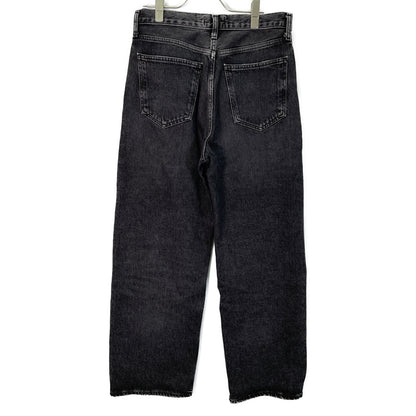 AGOLDE エーゴールドイー A9087-1346 ブラック コットン LOW SLUNG BAGGY ボタンフライ ワイドバギーデニムパンツ ボトムス 25
