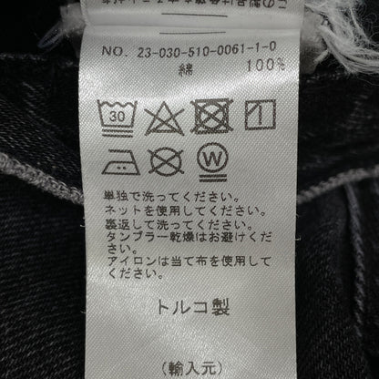 AGOLDE エーゴールドイー A9087-1346 ブラック コットン LOW SLUNG BAGGY ボタンフライ ワイドバギーデニムパンツ ボトムス 25