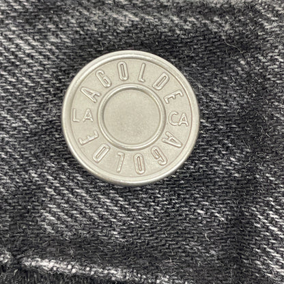 AGOLDE エーゴールドイー A9087-1346 ブラック コットン LOW SLUNG BAGGY ボタンフライ ワイドバギーデニムパンツ ボトムス 25