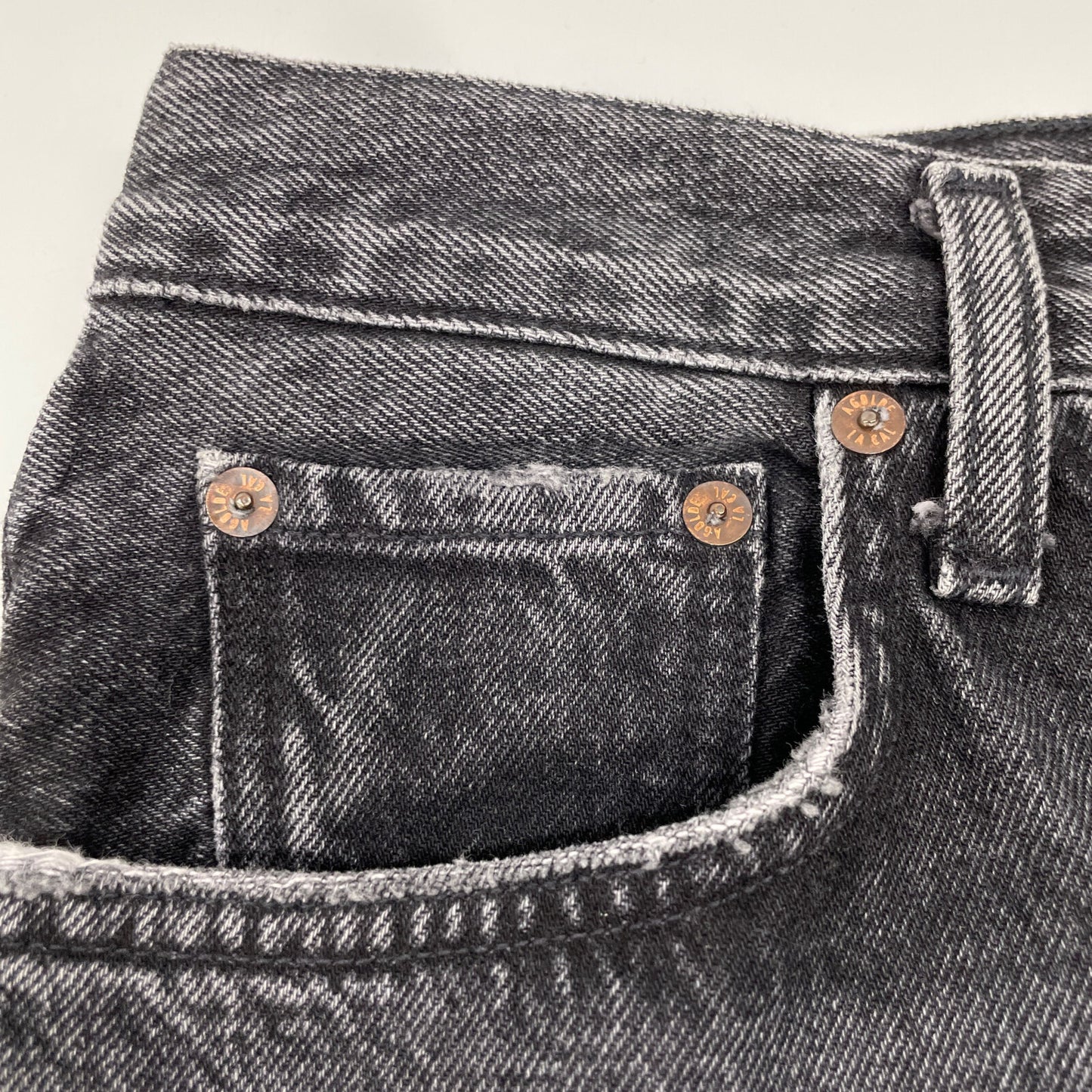 AGOLDE エーゴールドイー A9087-1346 ブラック コットン LOW SLUNG BAGGY ボタンフライ ワイドバギーデニムパンツ ボトムス 25