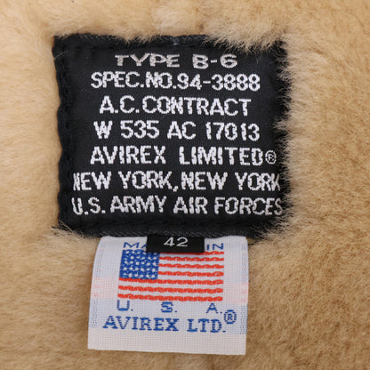 AVIREX アヴィレックス 【新品同様/国内正規】直営店限定 783-3150009 2191003 TYPE B-6 シープスキン ムートン ジャケット 42