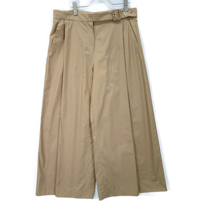 S MaxMara エスマックスマーラ 24191310136 ｷｬﾒﾙ ｺｯﾄﾝ ﾍﾞﾙﾃｯﾄﾞ ﾜｲﾄﾞﾄﾗｳｻﾞｰｽﾞ ボトムス 46