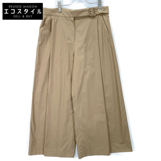 S MaxMara エスマックスマーラ 24191310136 ｷｬﾒﾙ ｺｯﾄﾝ ﾍﾞﾙﾃｯﾄﾞ ﾜｲﾄﾞﾄﾗｳｻﾞｰｽﾞ ボトムス 46