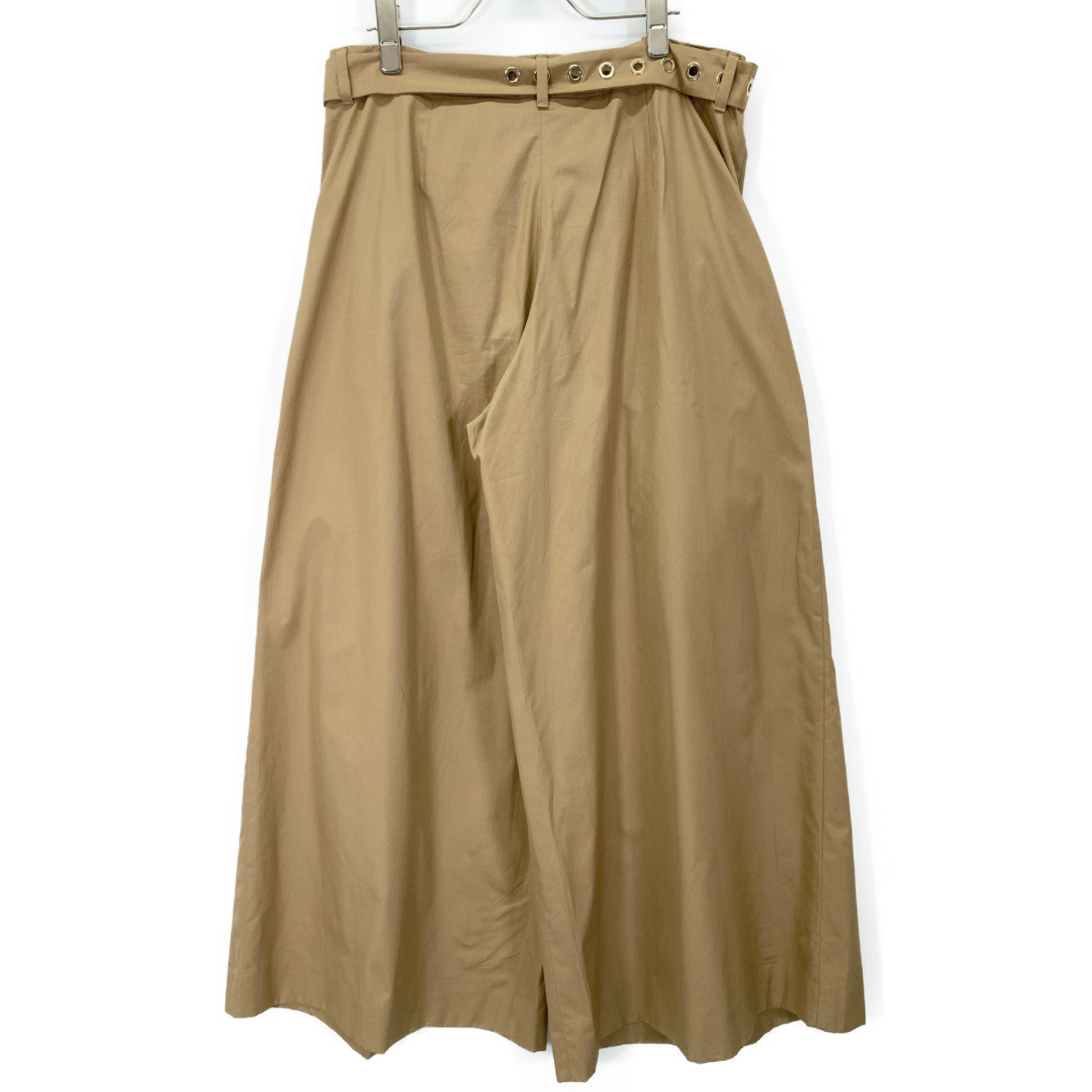 S MaxMara エスマックスマーラ 24191310136 ｷｬﾒﾙ ｺｯﾄﾝ ﾍﾞﾙﾃｯﾄﾞ ﾜｲﾄﾞﾄﾗｳｻﾞｰｽﾞ ボトムス 46