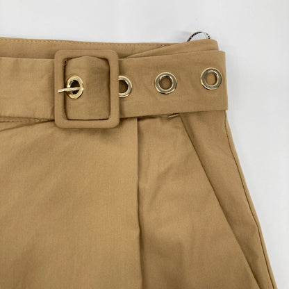 S MaxMara エスマックスマーラ 24191310136 ｷｬﾒﾙ ｺｯﾄﾝ ﾍﾞﾙﾃｯﾄﾞ ﾜｲﾄﾞﾄﾗｳｻﾞｰｽﾞ ボトムス 46